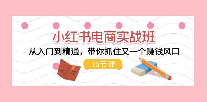 小红书电商实战班，从入门到精通，带你抓住又一个赚钱风口（16节）-66免费源码网