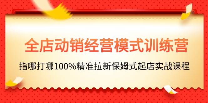 全店动销-经营模式训练营，指哪打哪100%精准拉新保姆式起店实战课程-66免费源码网